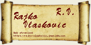 Rajko Vlašković vizit kartica